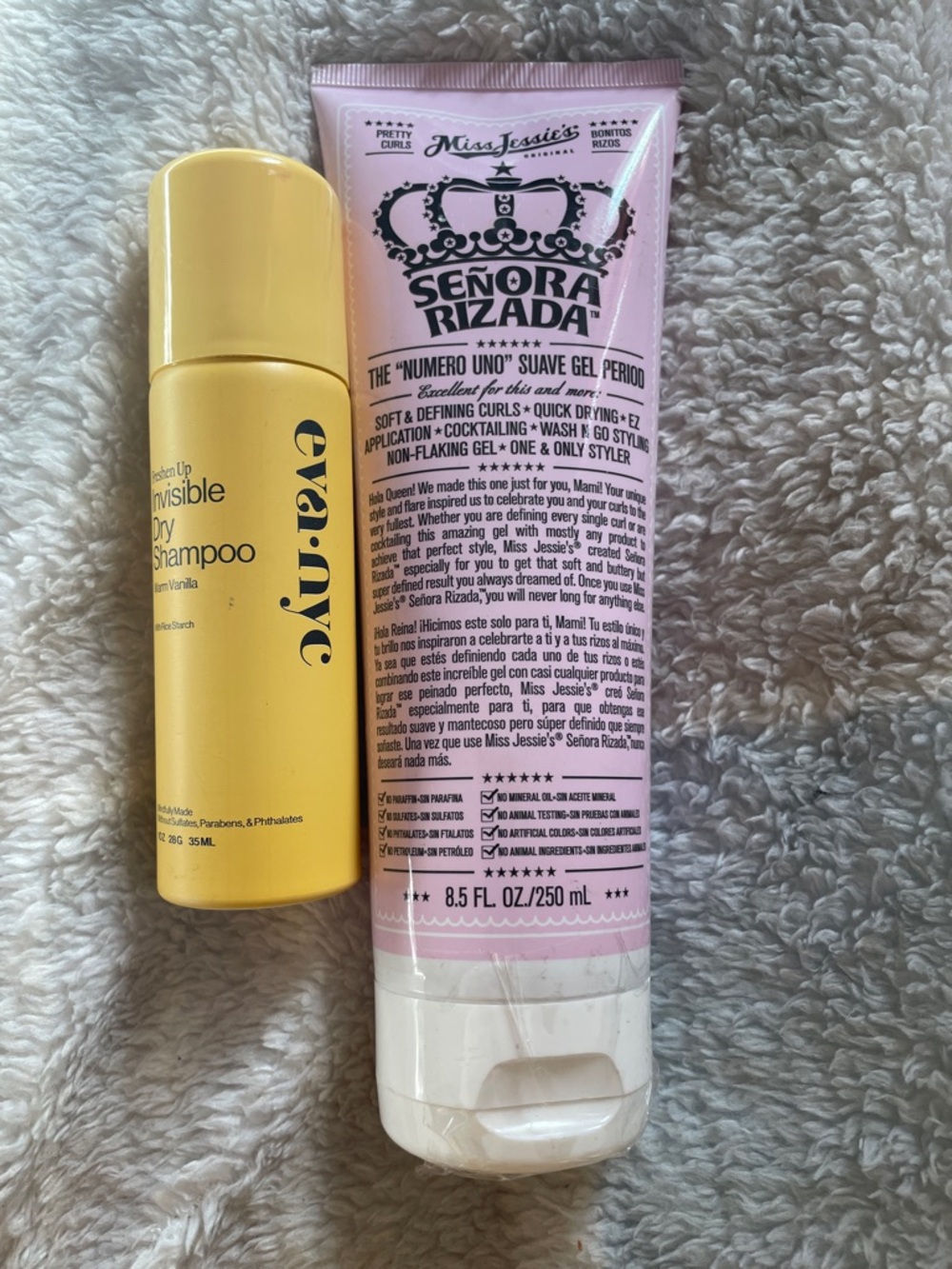 Miss Jessie’s Señora Rizada Pink Curl Defining Gel Eva NyC dry shampoo